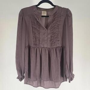 Stylish Puff Sleeve Blouse - Elegant Lavender Top